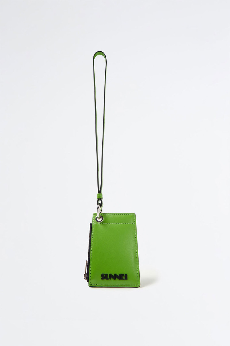 GREEN LEATHER CARD HOLDER 1
