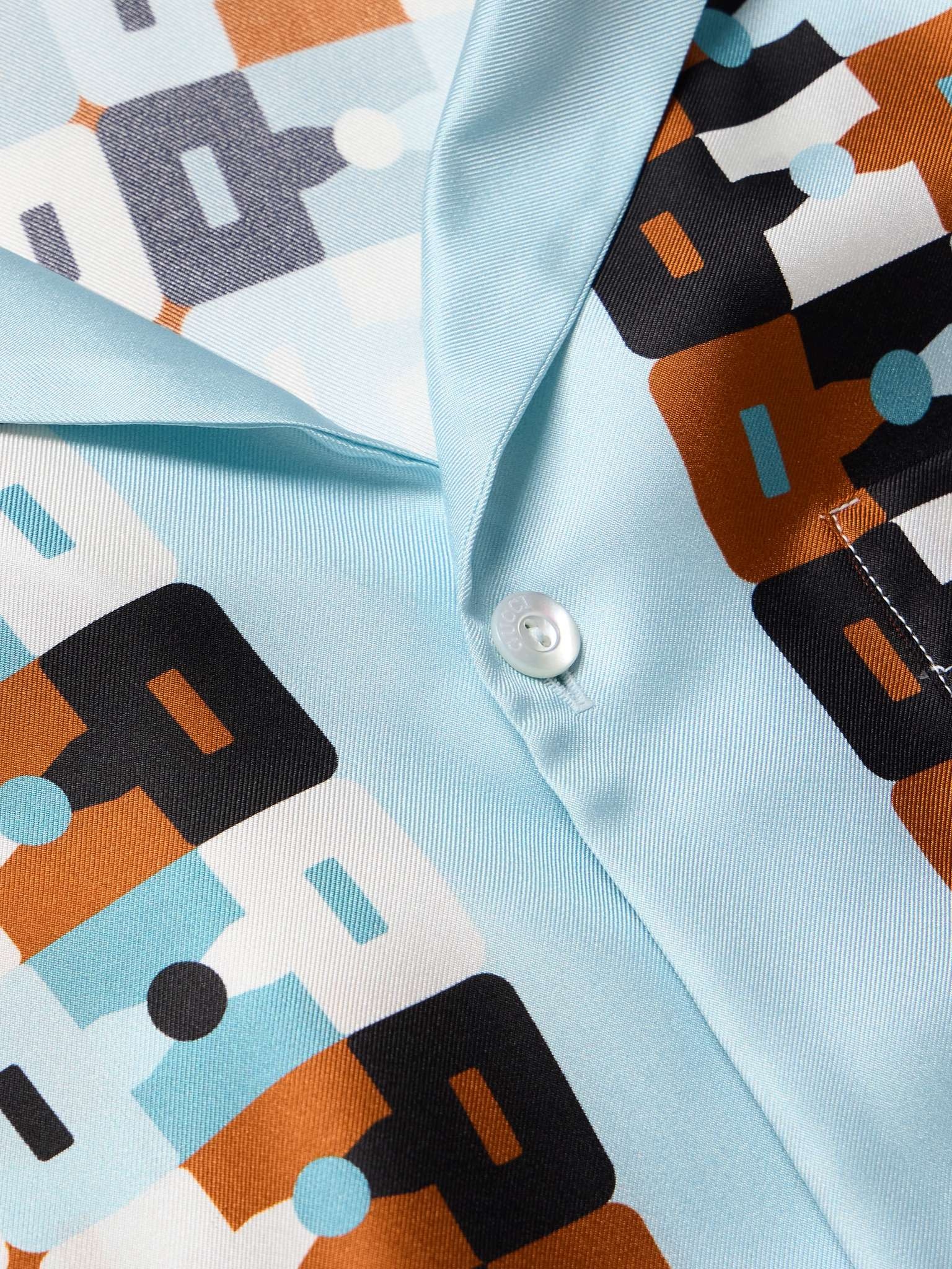 Disco Camp-Collar Printed Silk-Twill Shirt - 4