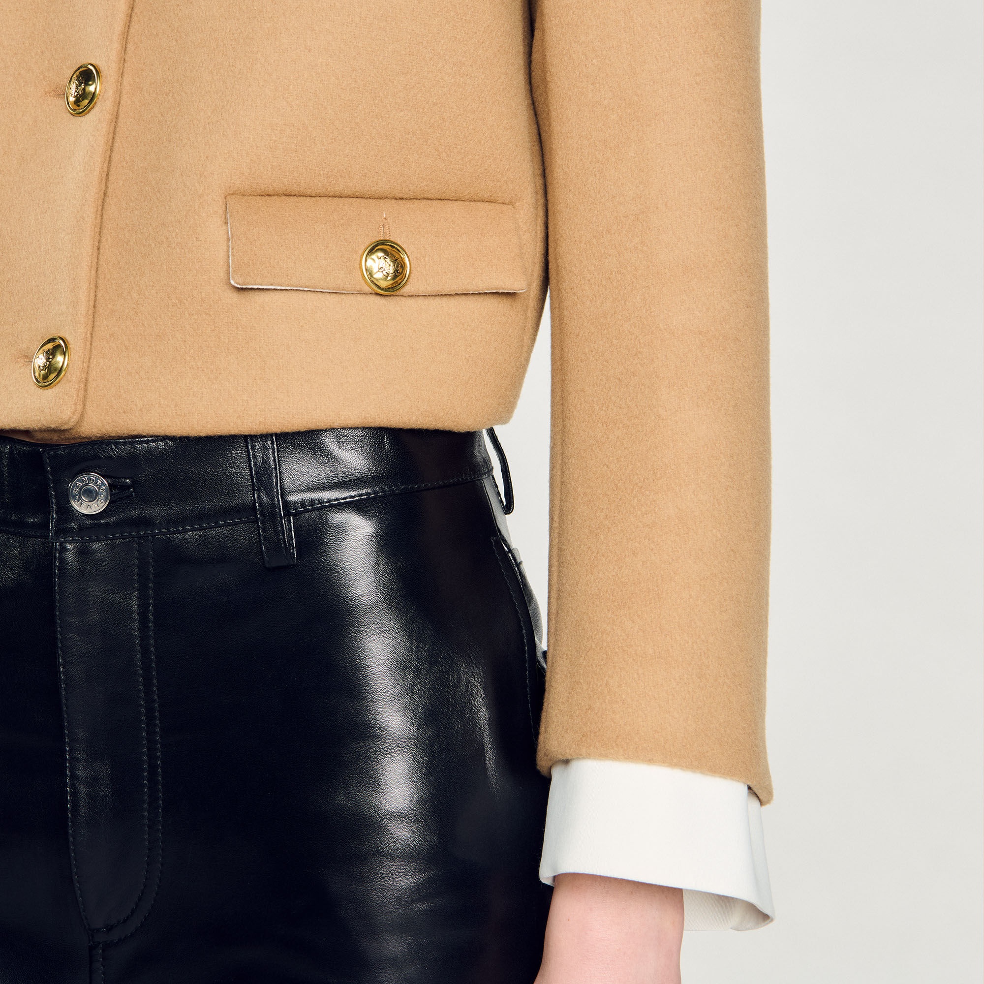 CROPPED WOOL-BLEND JACKET - 4