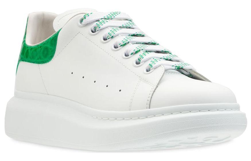 Alexander McQueen Oversized Sneaker 'White Green Crocodile' 625162WHYB89409 - 4