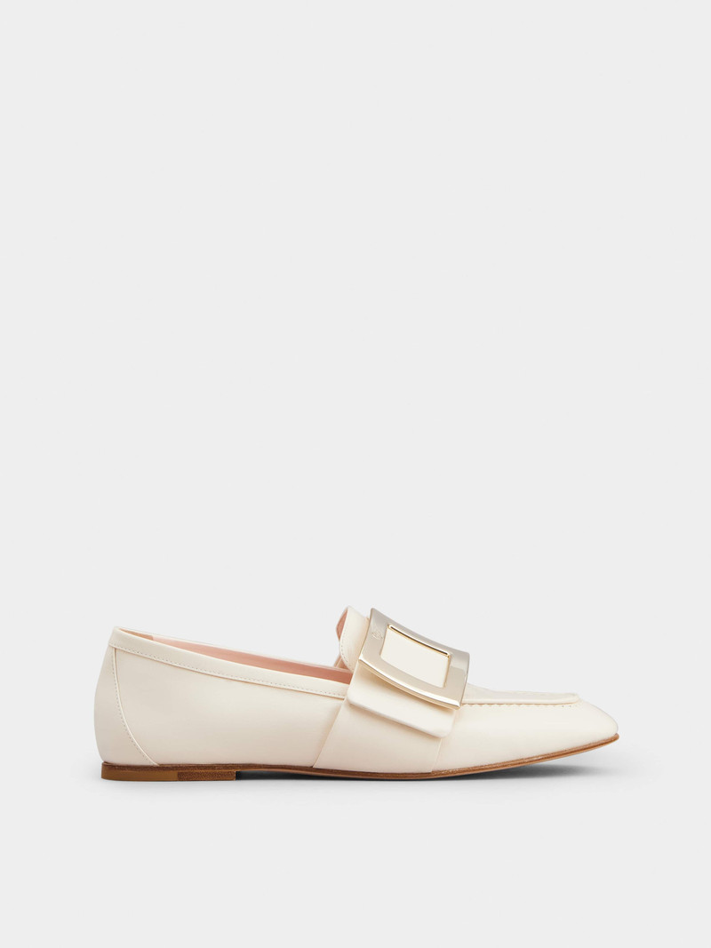 Soft Metal Buckle Loafers in Leather - 1