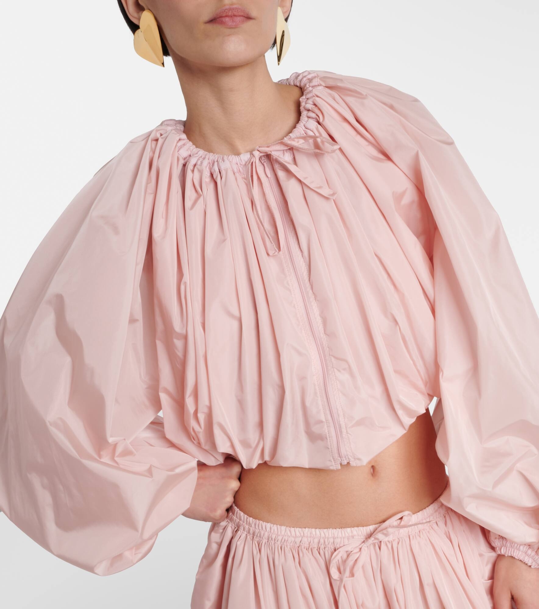 Pleated cropped jacket - 5