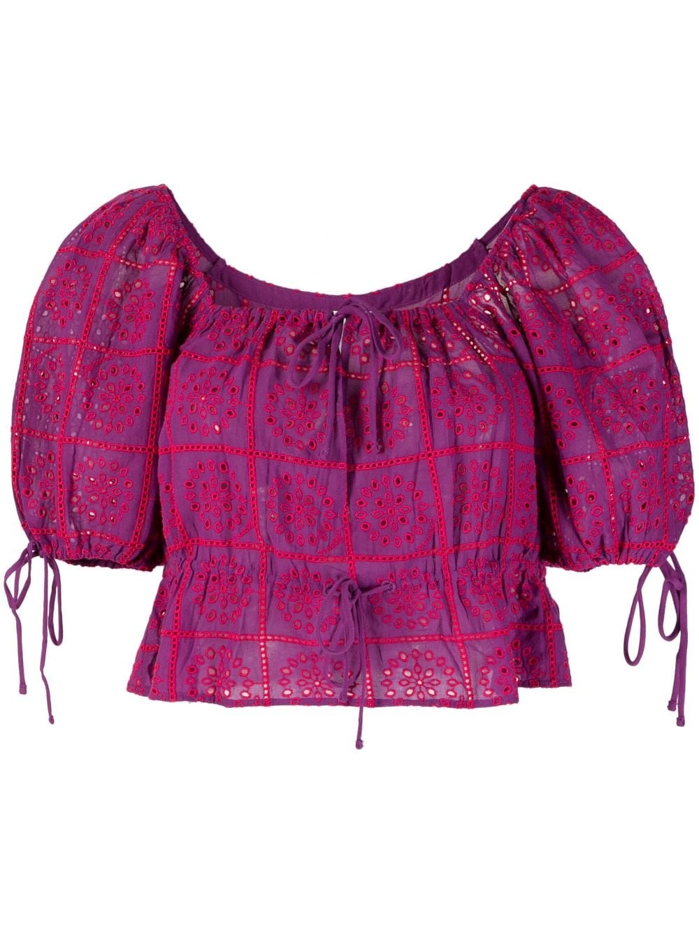 broderie anglaise crop top - 1
