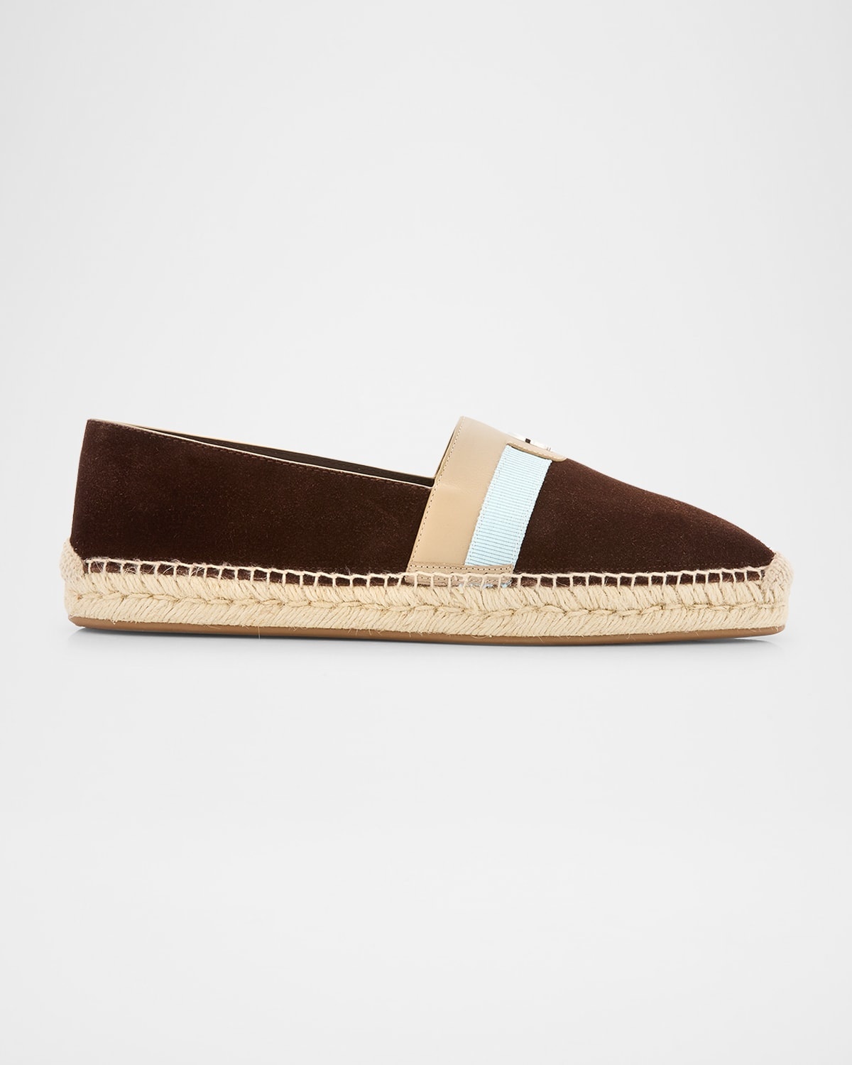 Men's Alfarica Reversed Nubuck Leather Red-Sole Espadrilles - 1