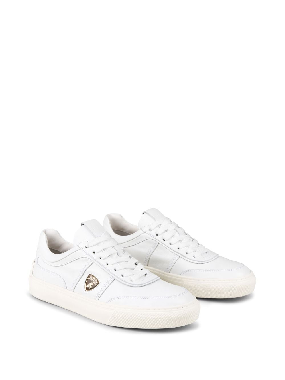Automobili Lamborghini panelled lace-up leather sneakers - 2