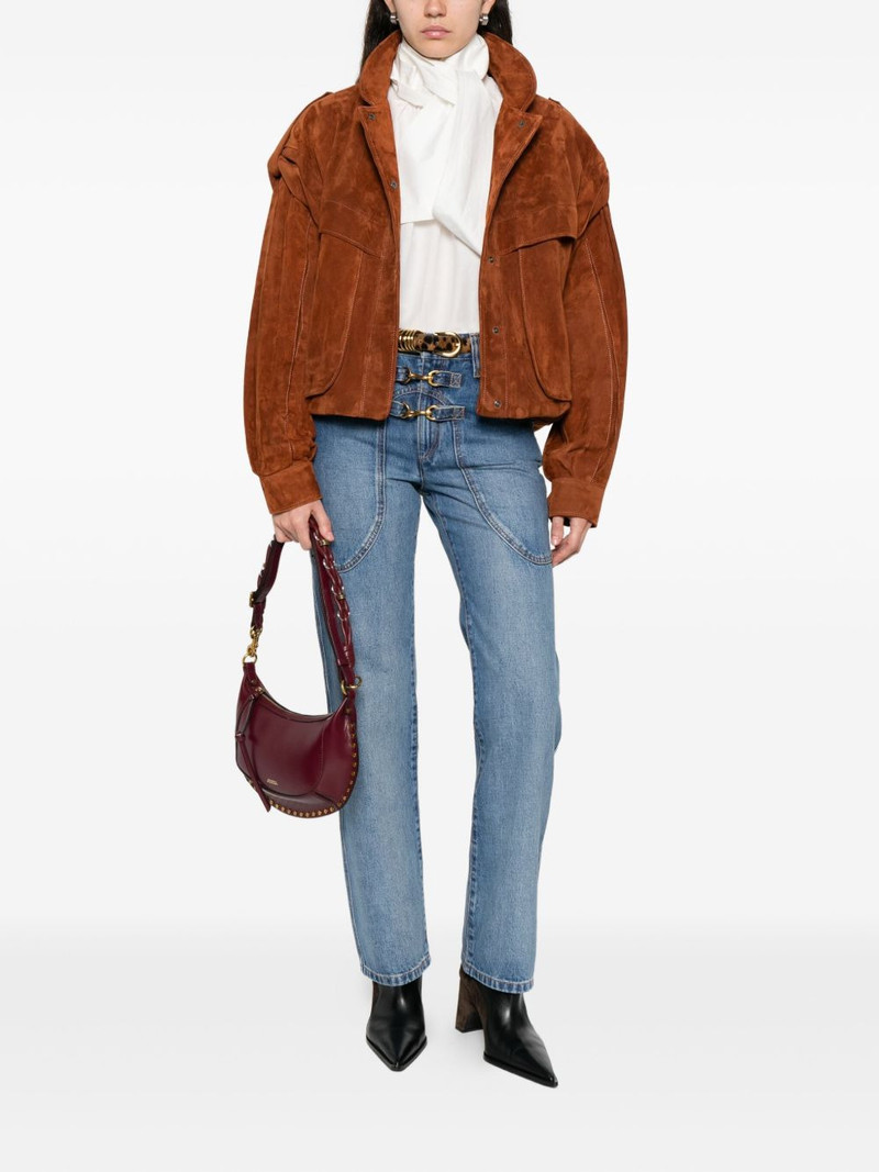 Isabel Marant buckled patch-pocket jeans outlook