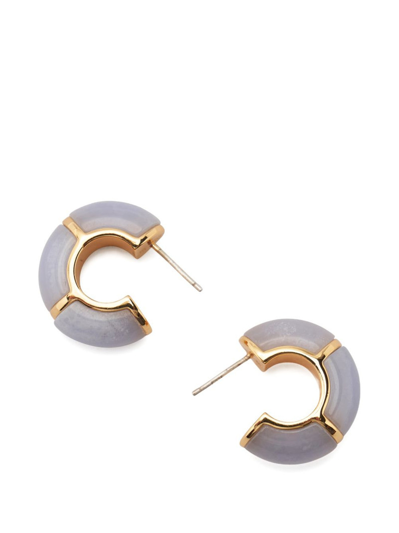 Zellige agate hoop earrings 3