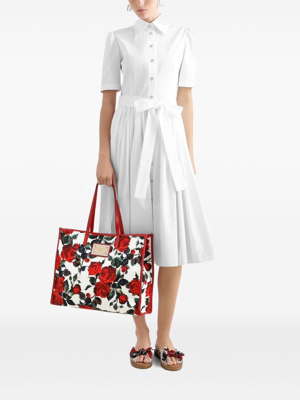 large rose-print shoulder bag - 2