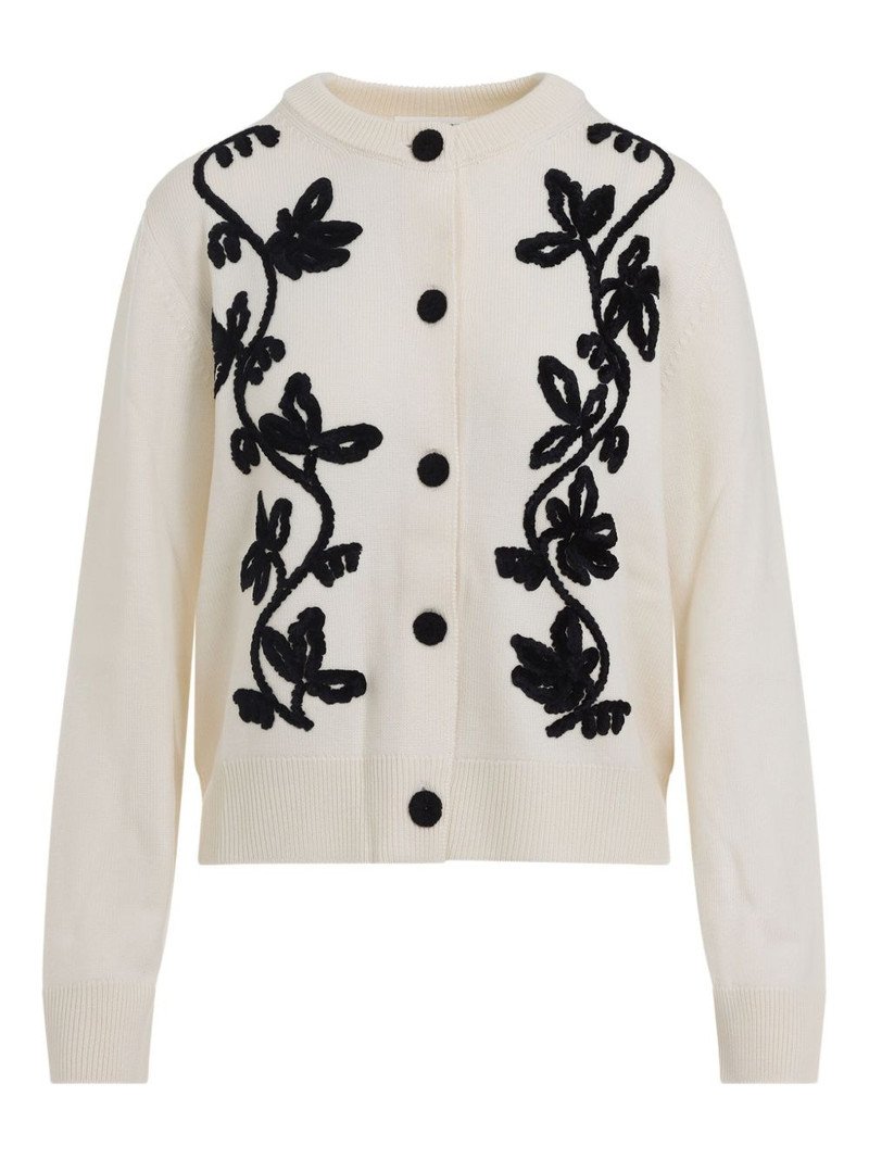 floral-embroidered cardigan 1