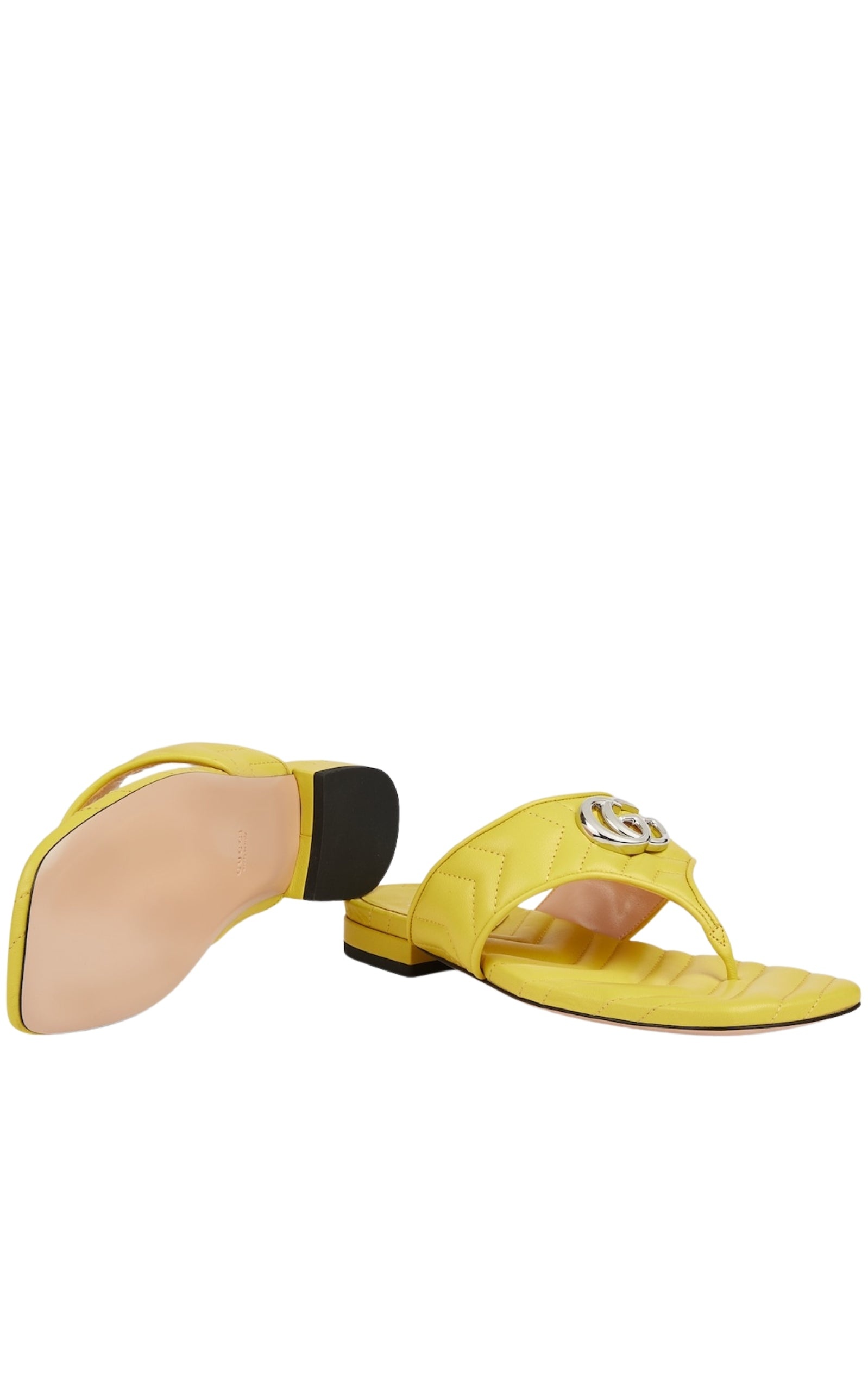 Double G Leather Sandals - 6