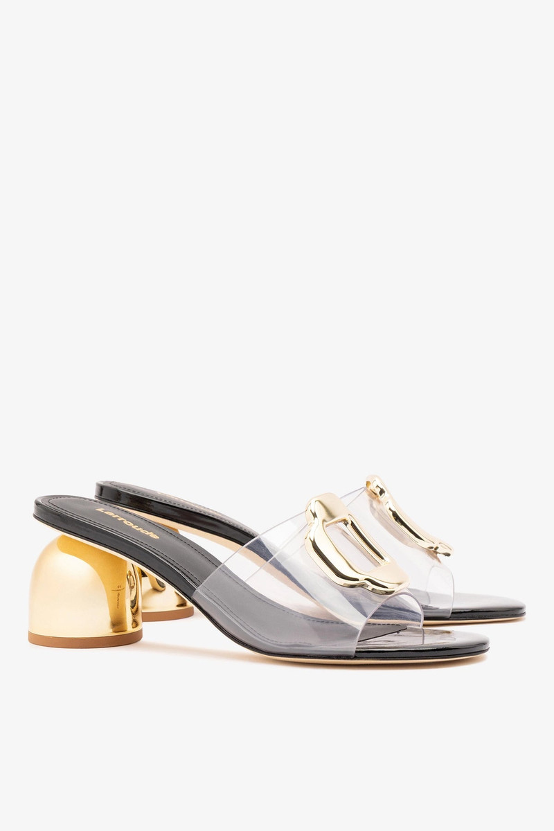 Margherita Clear Mule Black Patent Leather 3