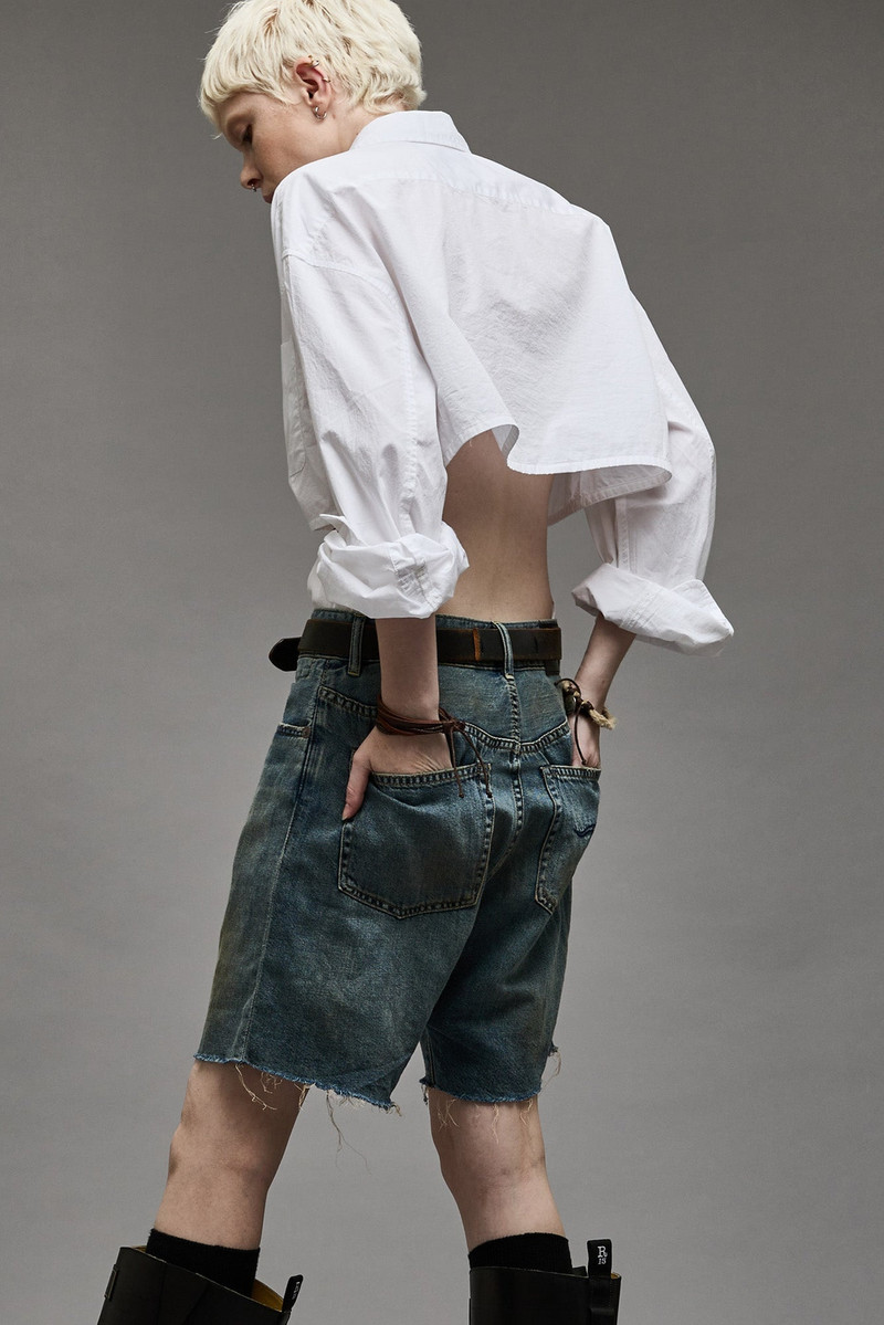 R13 OPEN BACK SHIRT - WHITE outlook