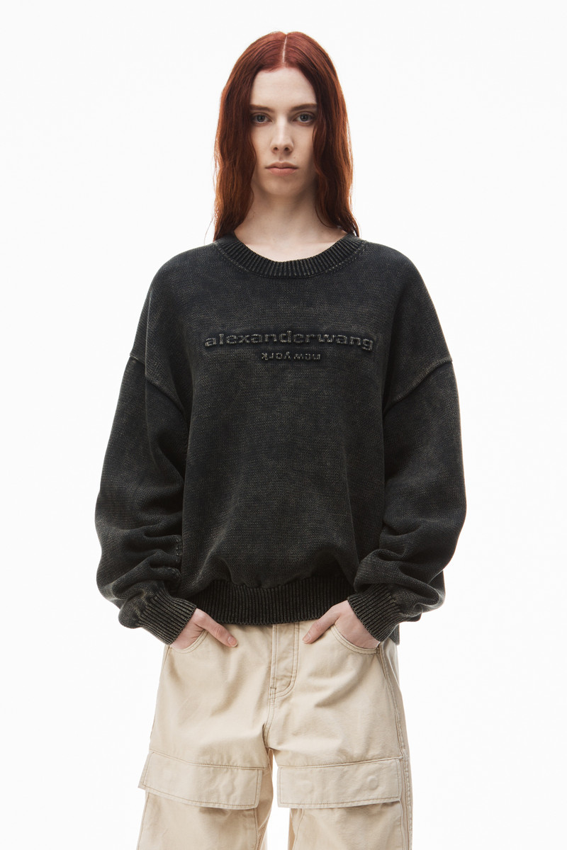 oversize logo sweatshirt in organic cotton 2