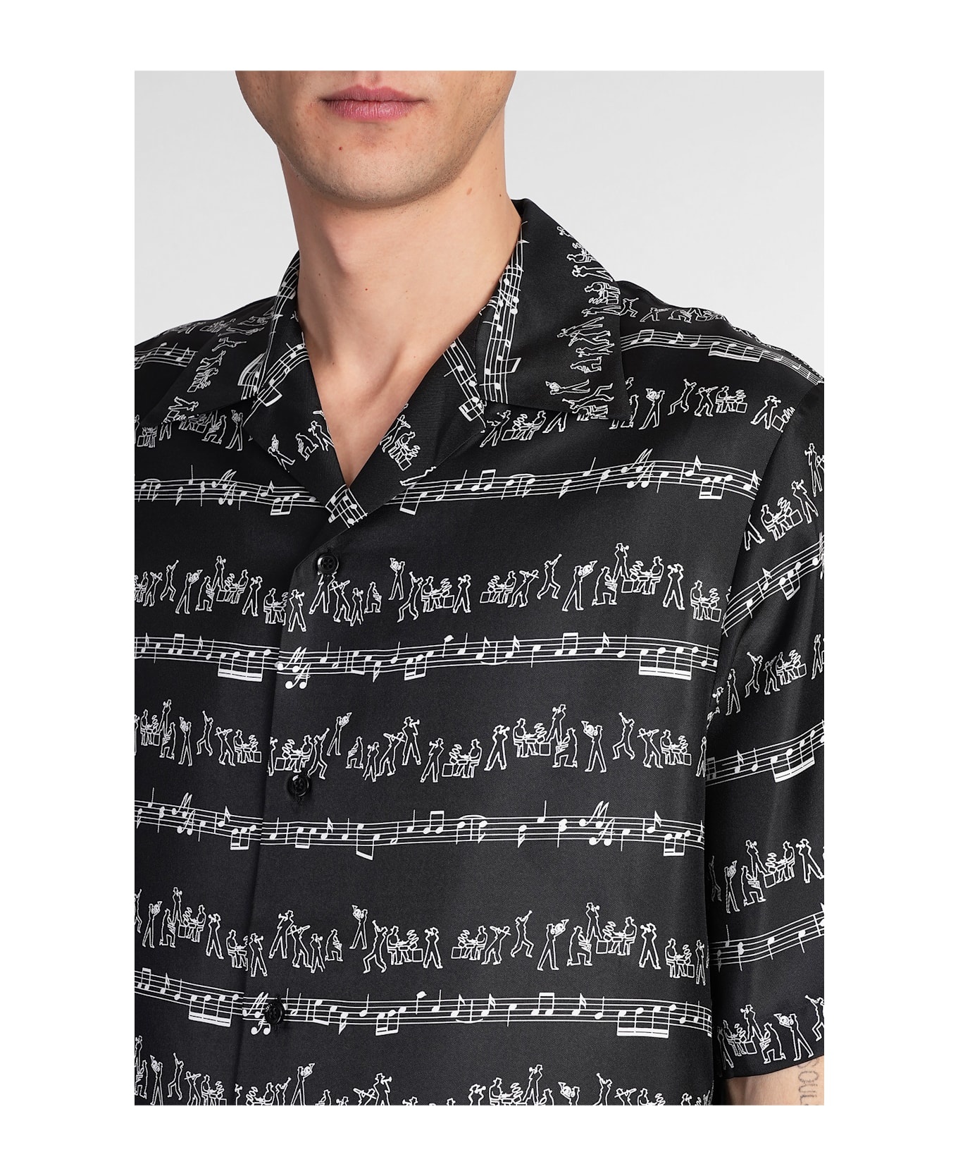 Shirt In Black Silk - 5