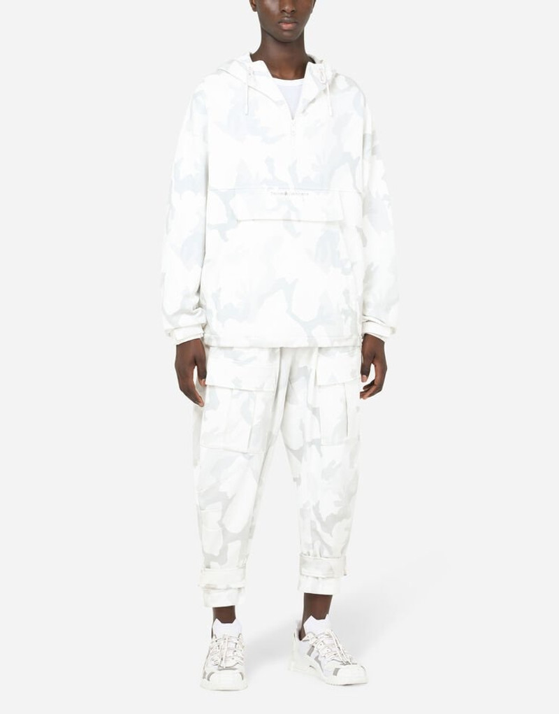 Jersey hoodie with camouflage print 8