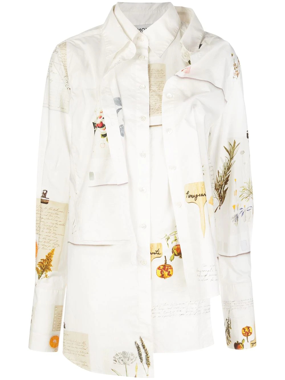 Botanical Journal deconstructed layered shirt - 1