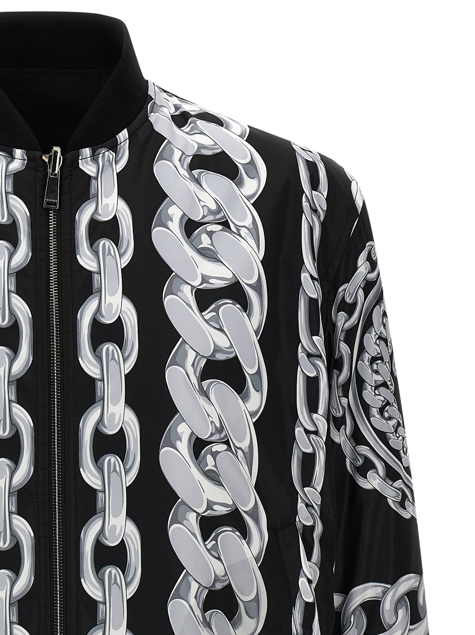 Versace Men 'Medusa Chains' Reversible Bomber Jacket - 4