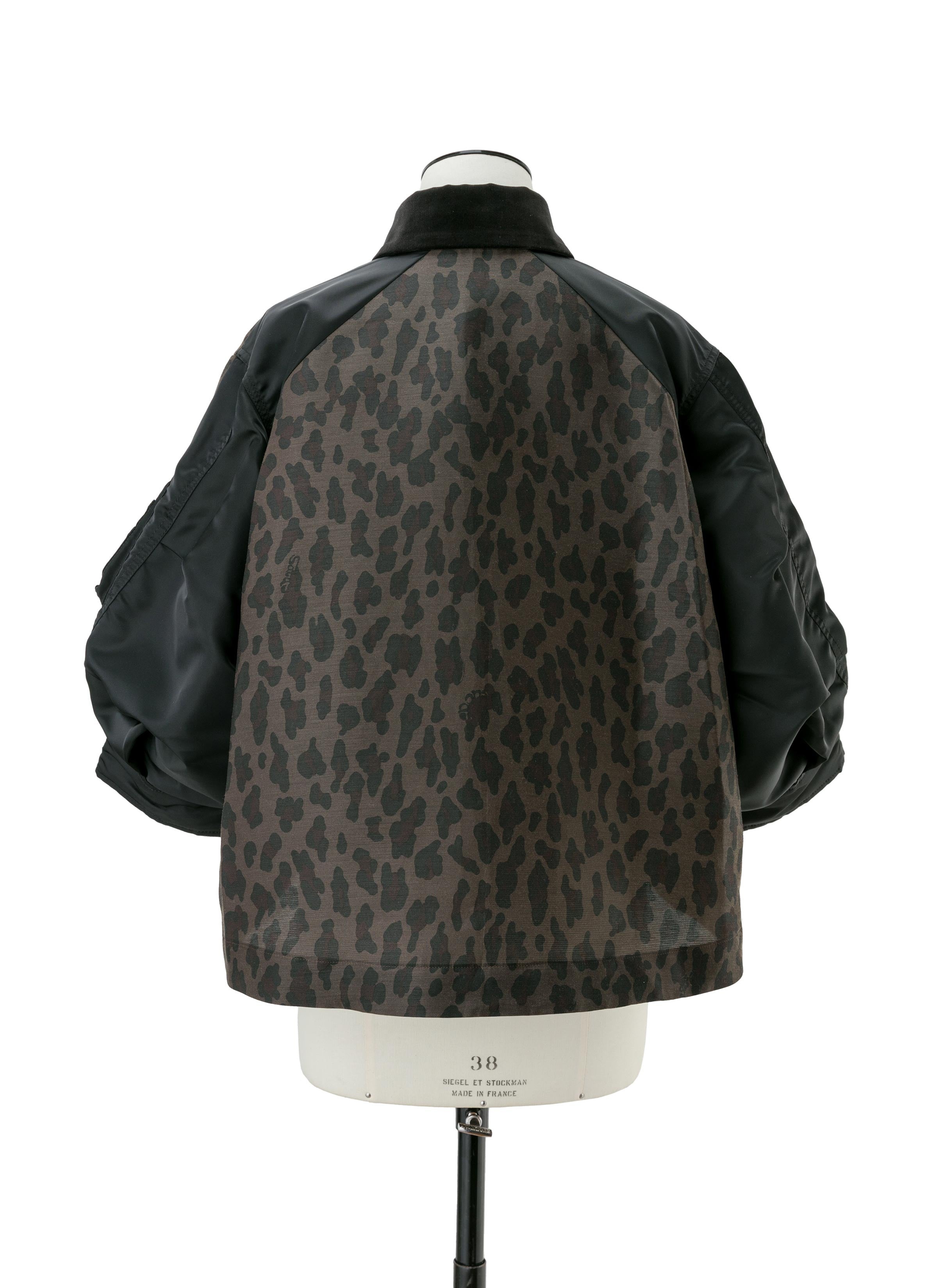 Leopard Print x Nylon Twill Jacket - 4
