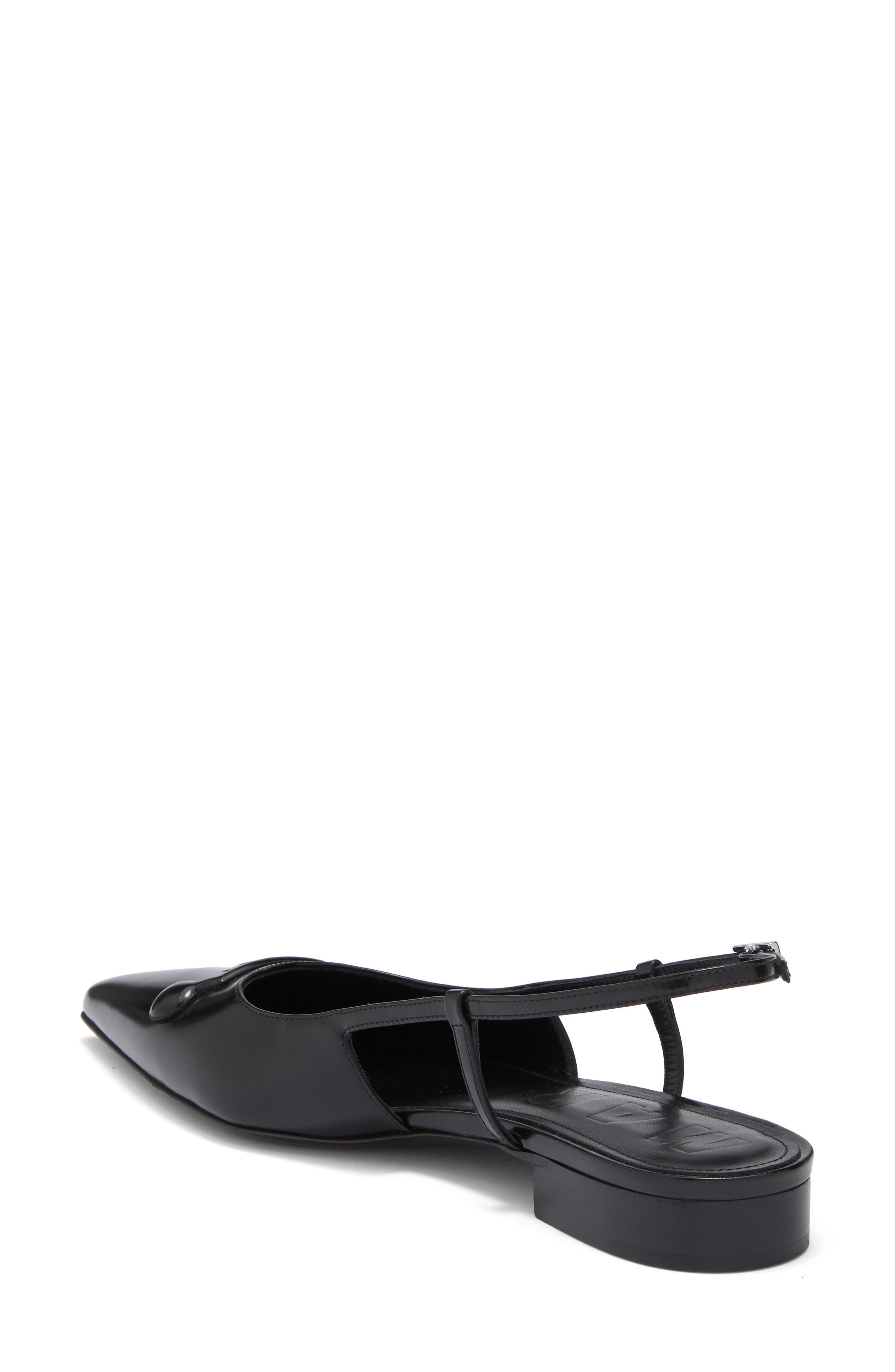 Marni Trunkaroo Pointed Toe Slingback Flat in Black at Nordstrom - 2