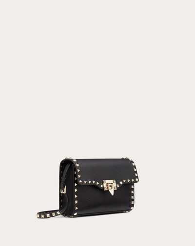 Valentino Small Rockstud Grainy Calfskin Crossbody Bag outlook