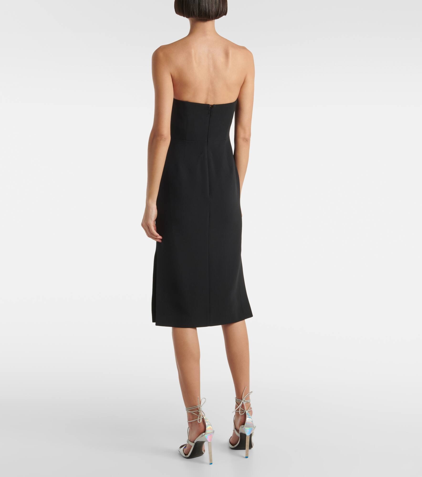 Rhinestone-embellished midi dress - 3