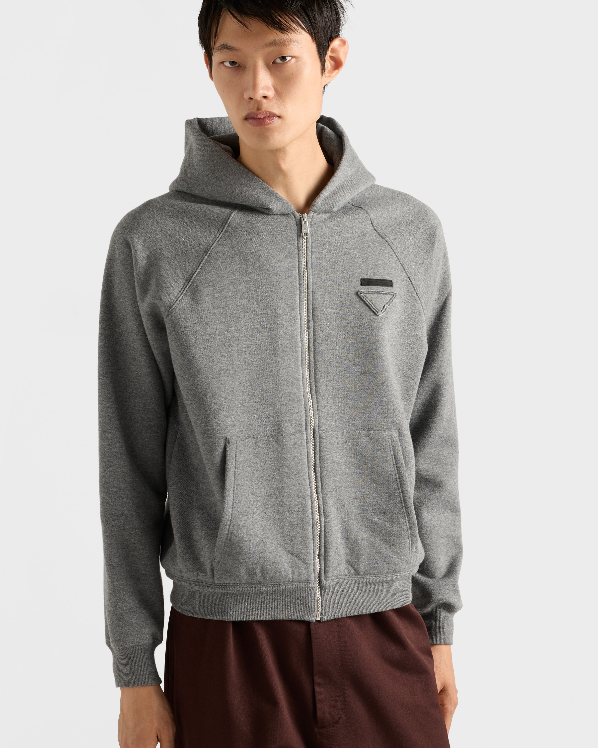 Cashmere blend zipper hoodie - 4
