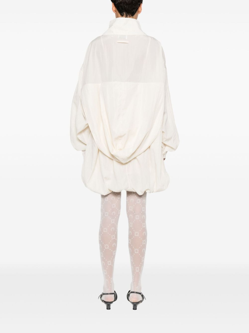 high-neck pleated top - 4