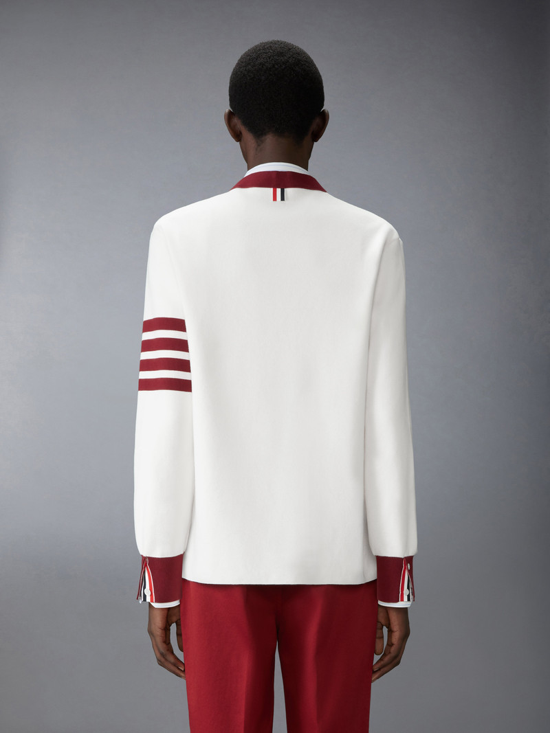 MILANO STITCH 4-BAR V NECK RUGBY FIT CARDIGAN 3