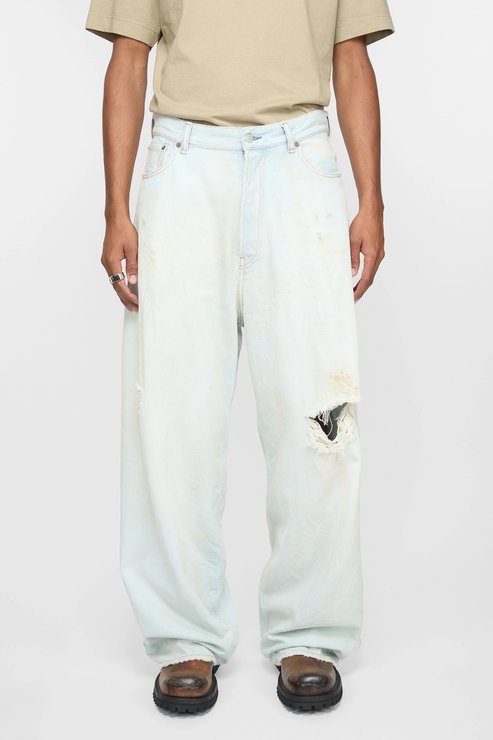 Loose fit jeans - 2023 - Light blue/white - 3