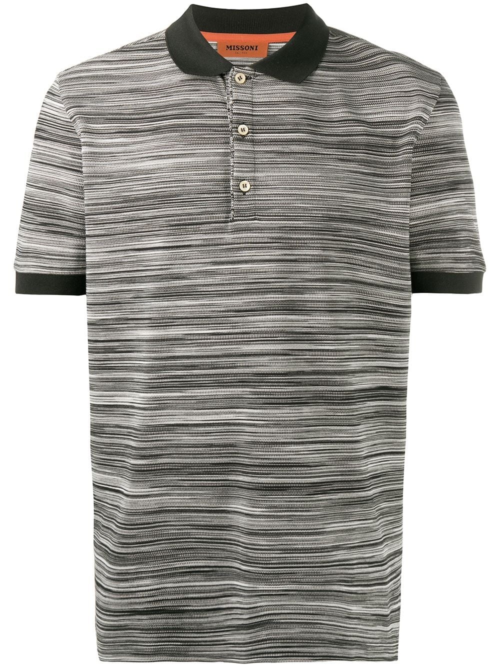 abstract stripe polo shirt - 1