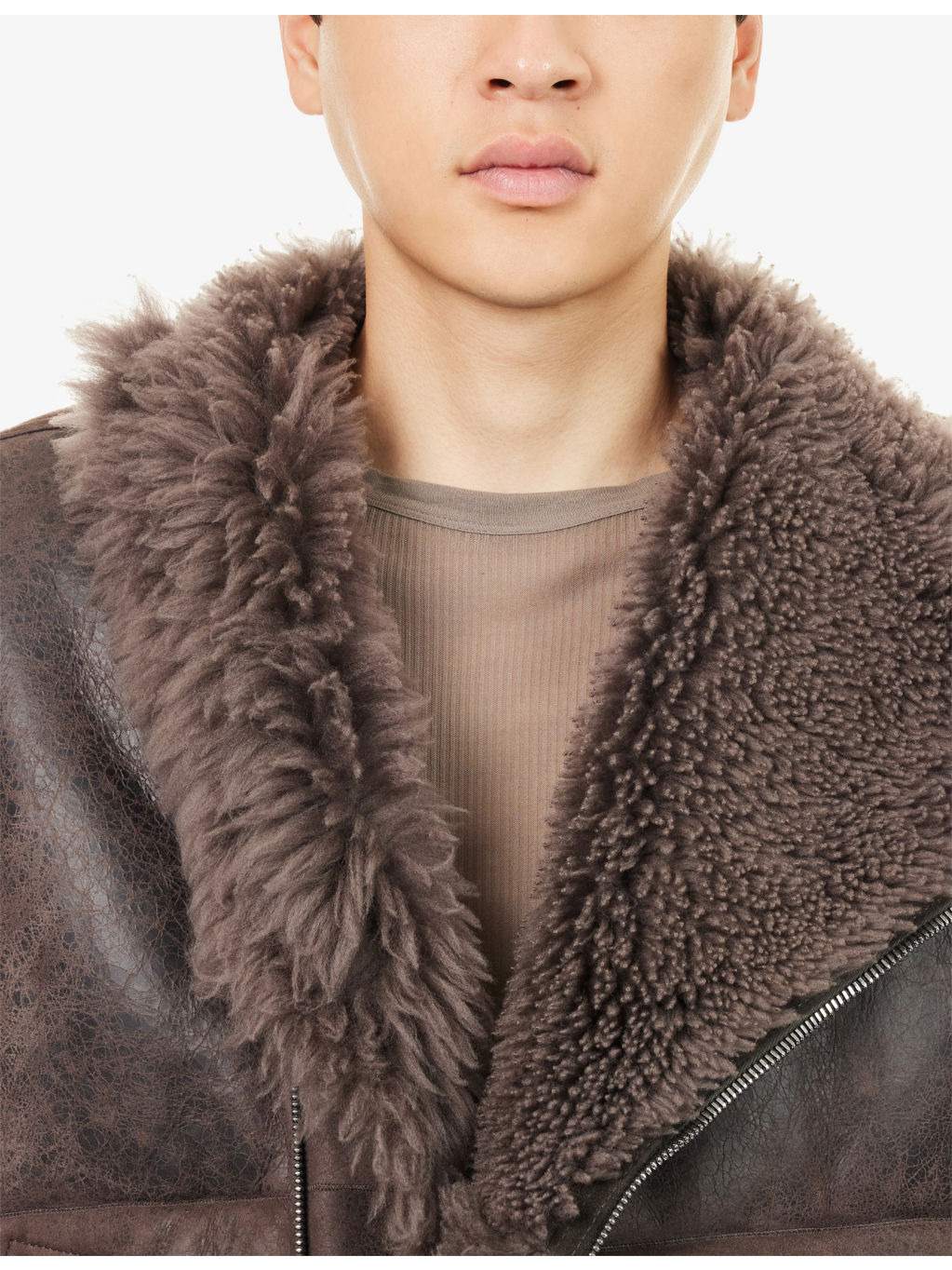 Hollywood Flight Long-Sleeve Shearling Jacket - 6