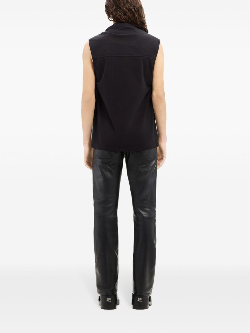 draped-detail cotton tank top 4