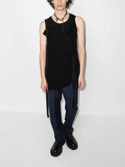 Yohji Yamamoto draped crew neck vest outlook