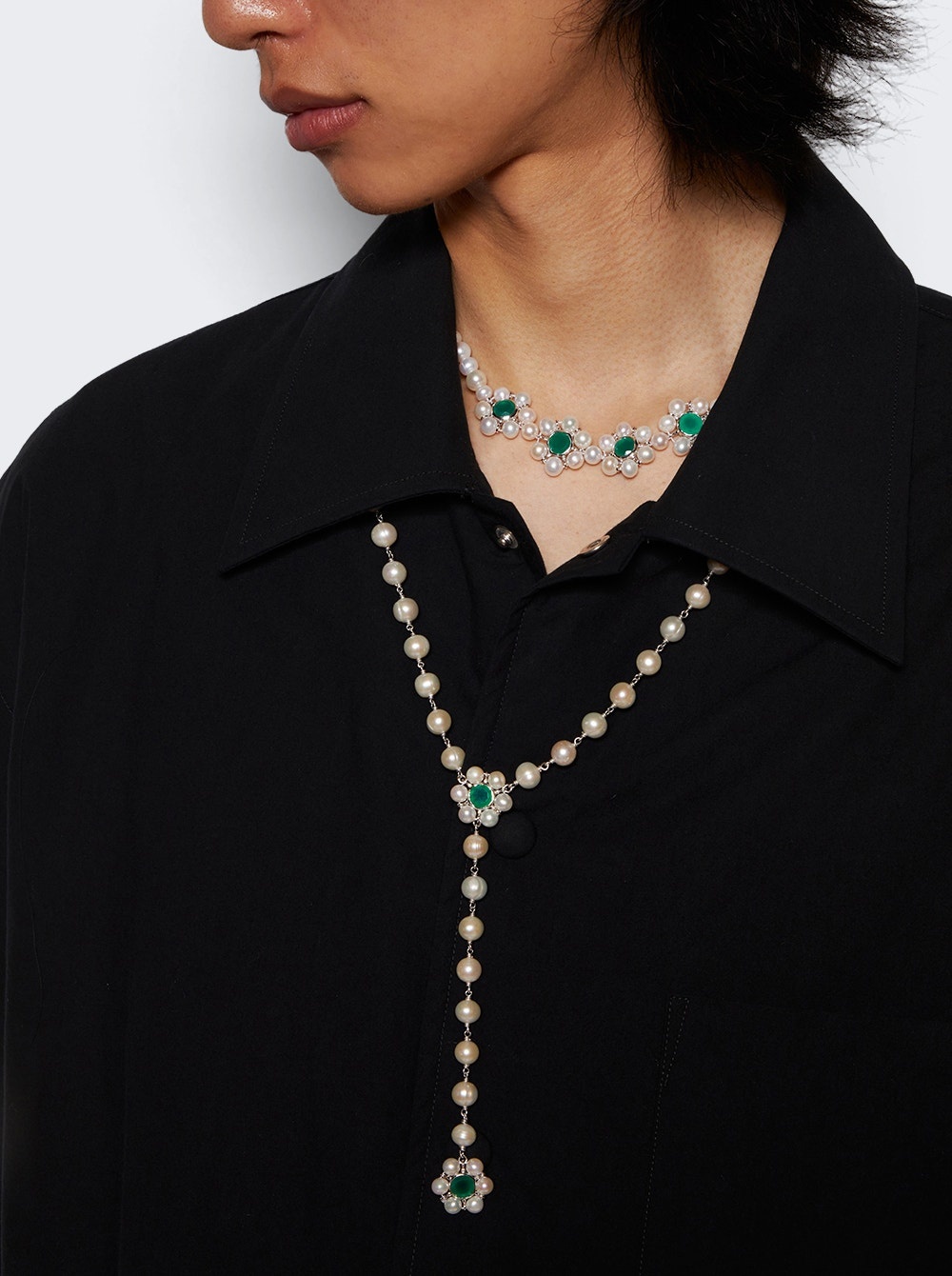 【関税込み】VEERT 'The Macro Flower Pearl Rosary' ネックレス VEERT The Macro Flower Pearl Rosary Necklace 18k White Gold