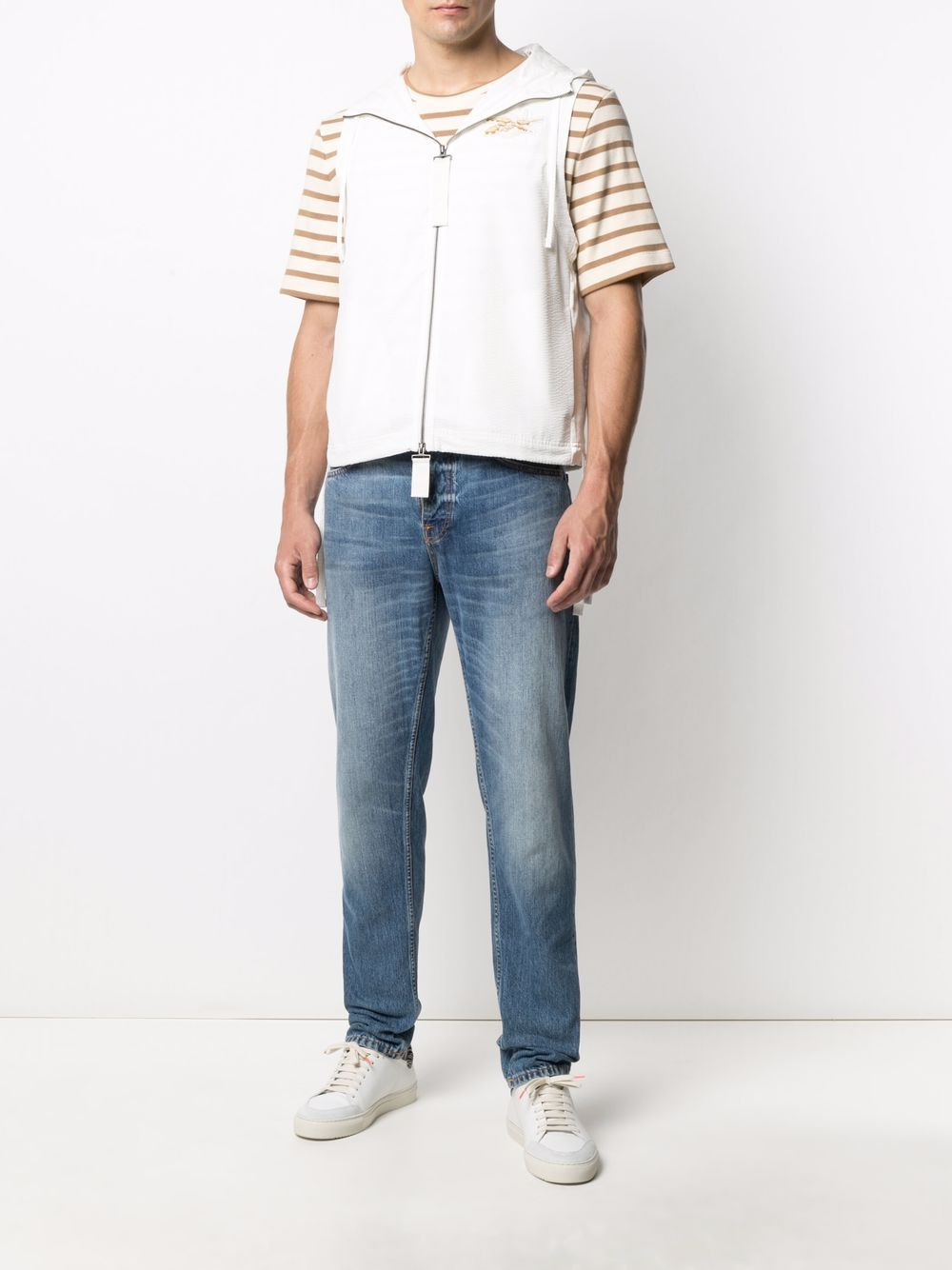 x Cottweiler convertible seersucker-weave jacket - 6