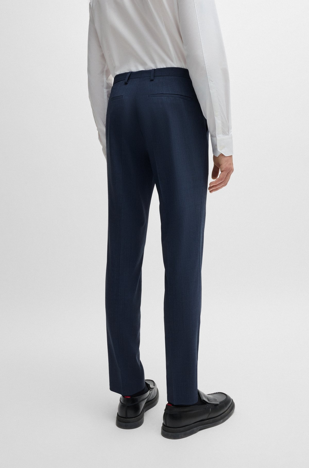 EXTRA-SLIM-FIT TROUSERS IN HOUNDSTOOTH STRETCH CLOTH - 4