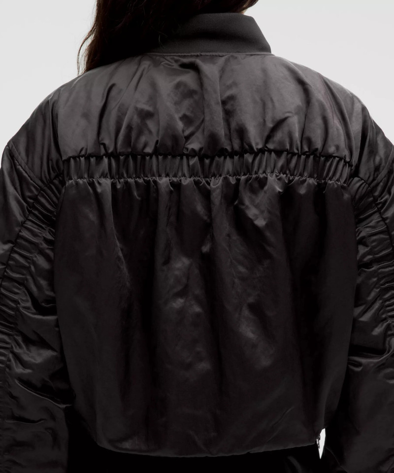 Insulated Ruched Bomber Jacket 5