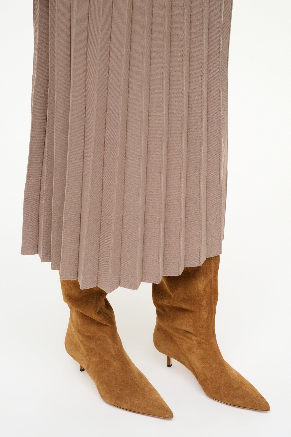 STAUD SEBASTIAN KITTEN HEEL BOOT TAN - 6
