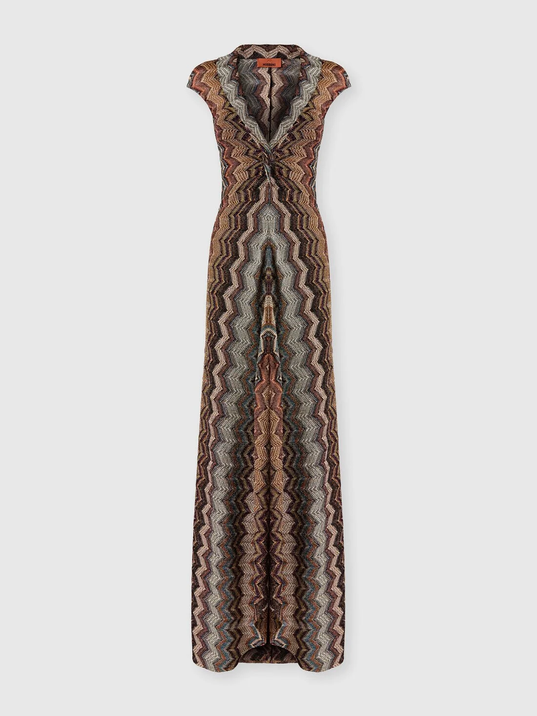 Long dress with knotted neckline - 1