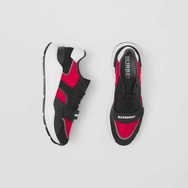 Burberry Suede and Leather Sneakers outlook