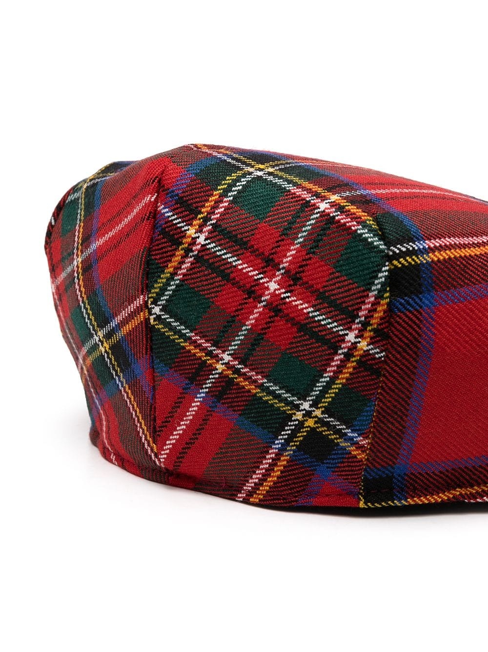 tartan print beret - 2