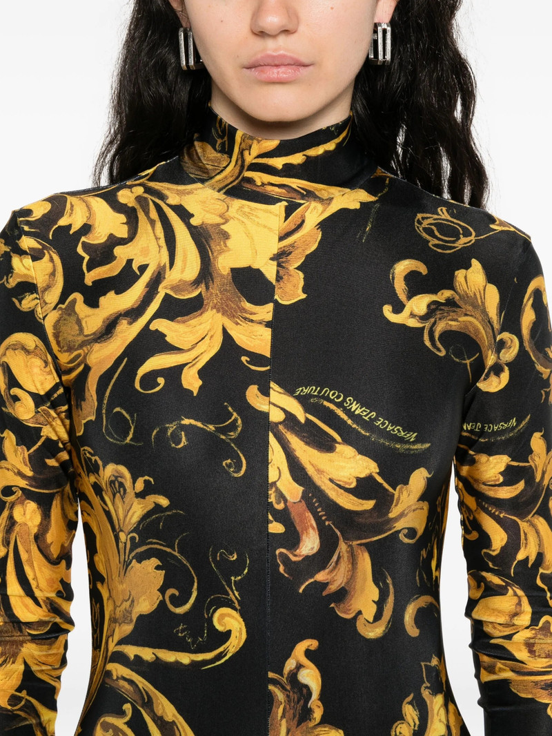 VERSACE JEANS COUTURE Versace Jeans Couture Baroque-print High-neck Jumpsuit outlook
