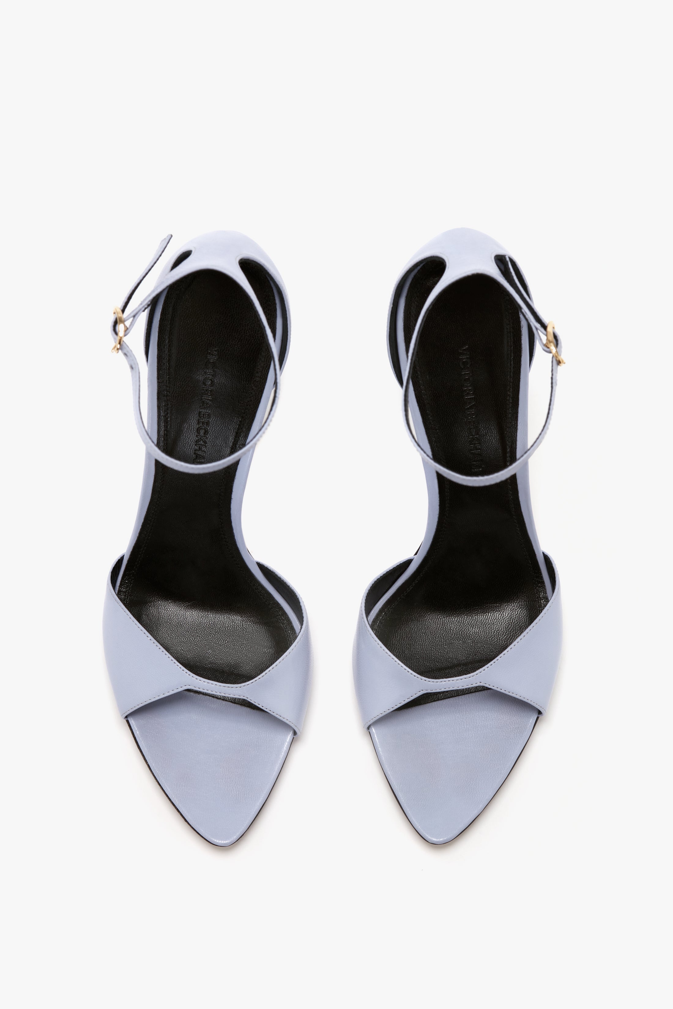 Pointy Toe Stiletto Sandal in Lilac Leather - 2