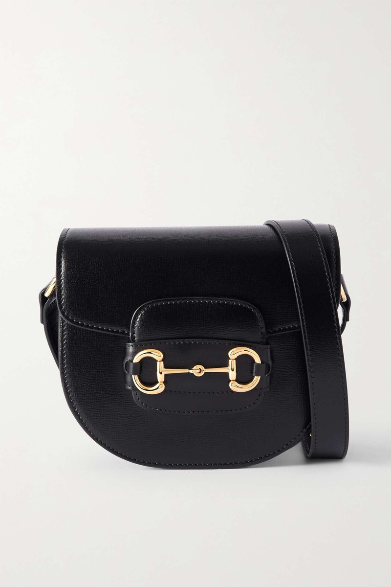 Horsebit 1955 embellished textured-leather shoulder bag - 1