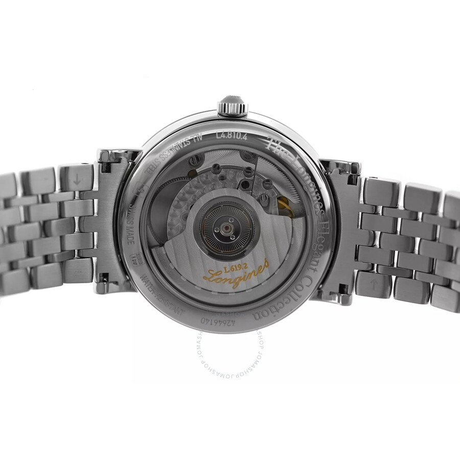 Pre-owned Longines Elegant Collection Automatic Diamond Black Dial Men's Watch L4.810.4.57.6 - 4