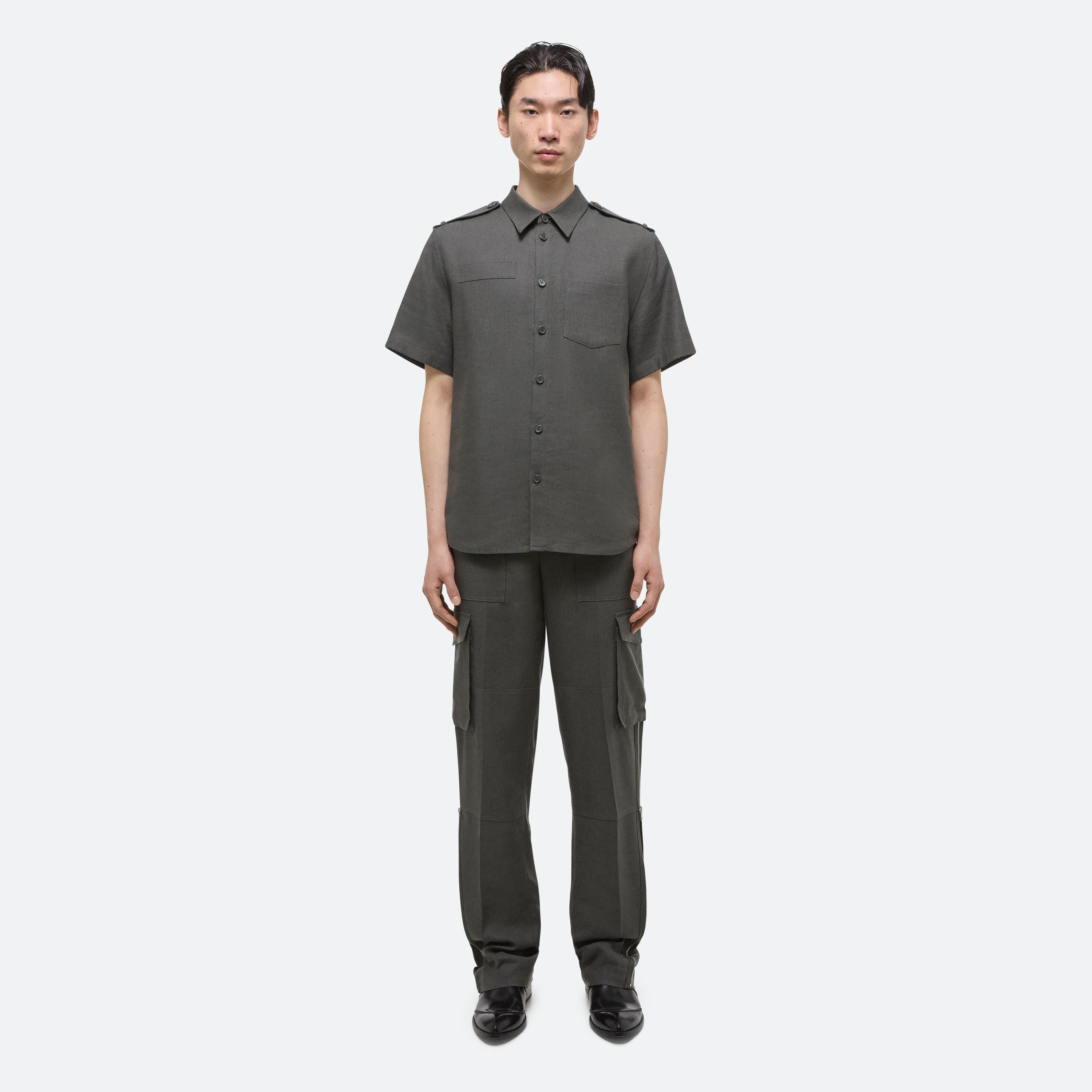 LINEN EPAULET SHIRT - 2
