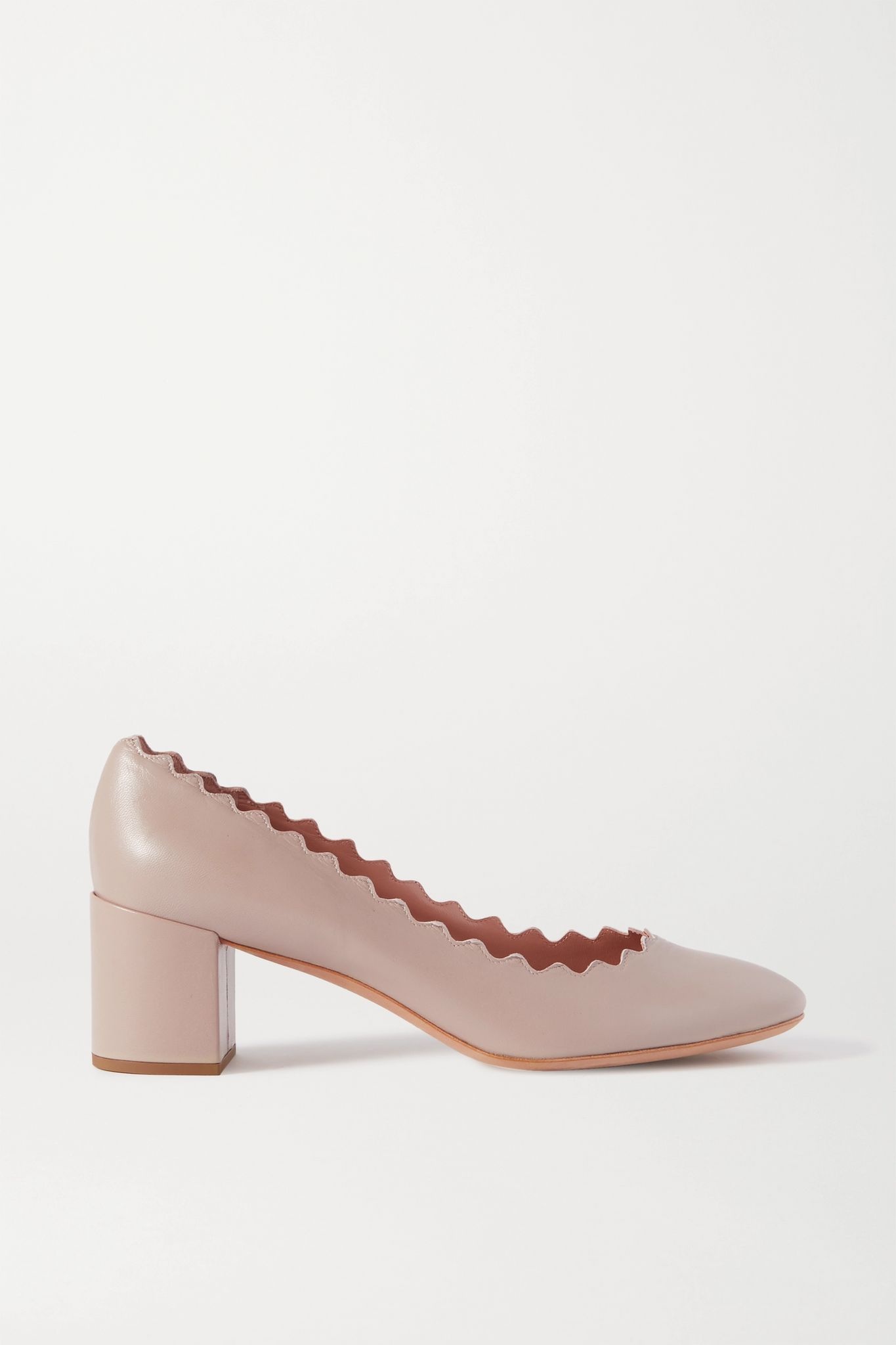 Lauren scalloped leather pumps - 1