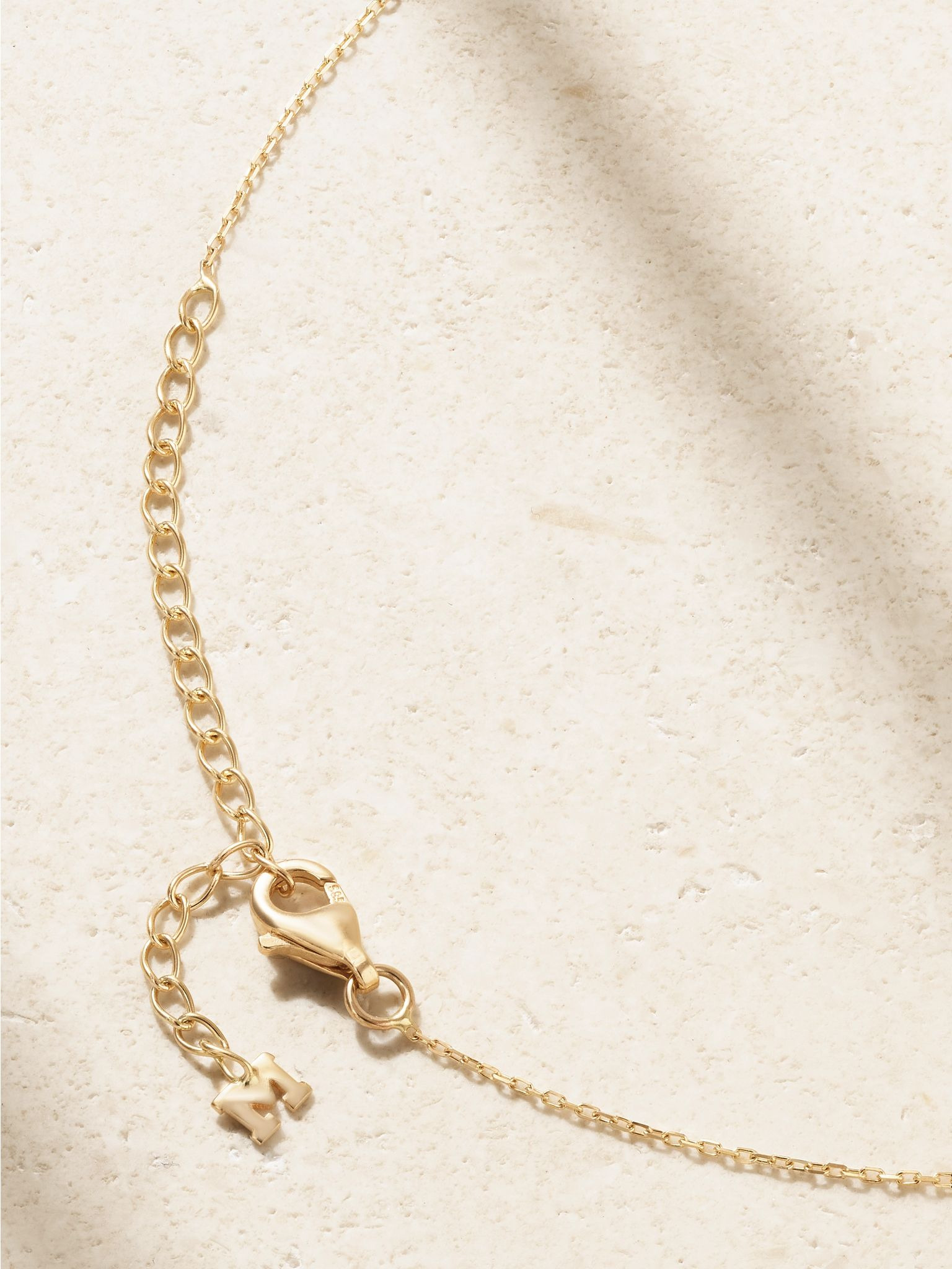14-karat gold, malachite and diamond necklace Gold - 3