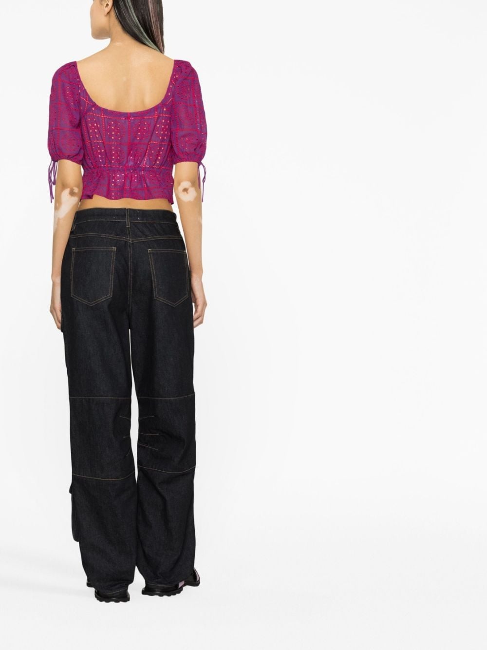 broderie anglaise crop top - 4