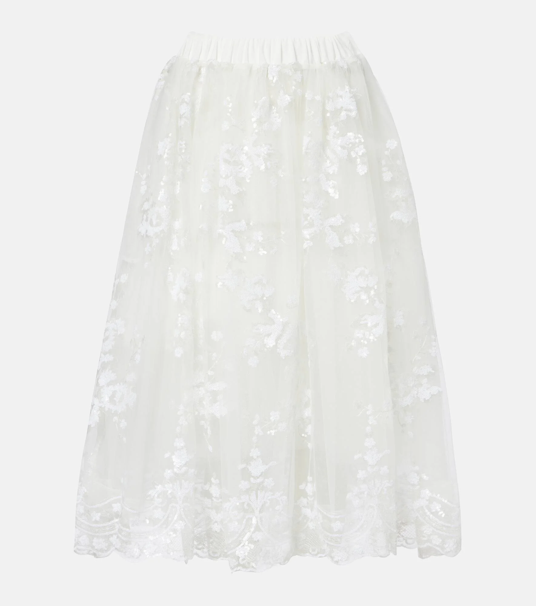 Sequined tulle midi skirt - 1